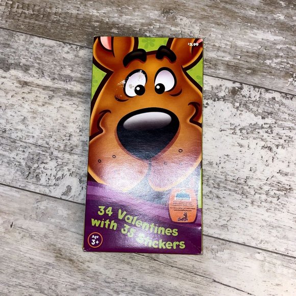 Other - Vintage Scooby-Doo 34 Valentines day cards / stickers New In Box